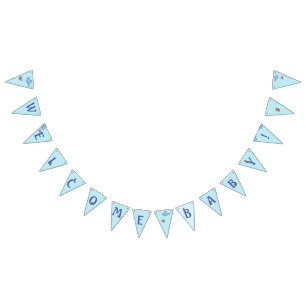 Cute It's a Boy Teddy Bear and Balloons Bunting