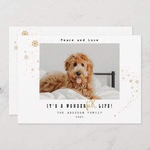 Cute It's A WonderFUR Life Pet Photo Christmas  Holiday Card