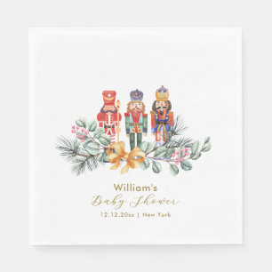 Cute It's Cold Outside Nutcracker Baby Shower Napkin
