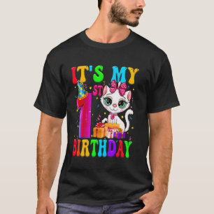 Cute It's My 1st Birthday 1 Year Old Cat Bday Part T-Shirt
