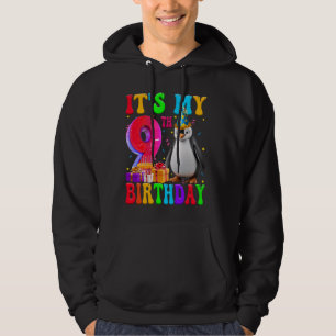 Cute It's My 9th Birthday 9 Year Old Penguin Bday  Hoodie