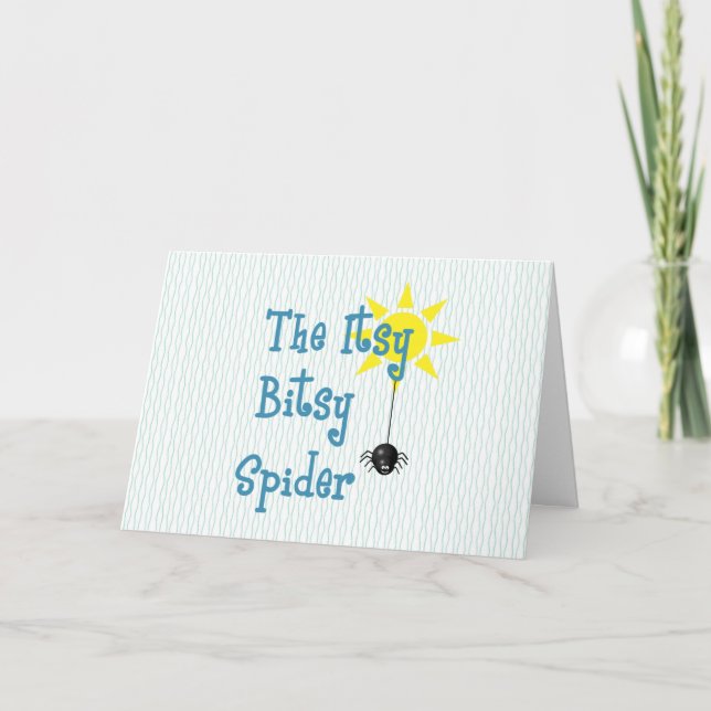 Cute Itsy Bitsy Spider Birthday Card (Front)