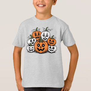 Cute Jack-o'-Lantern Crowd T-Shirt