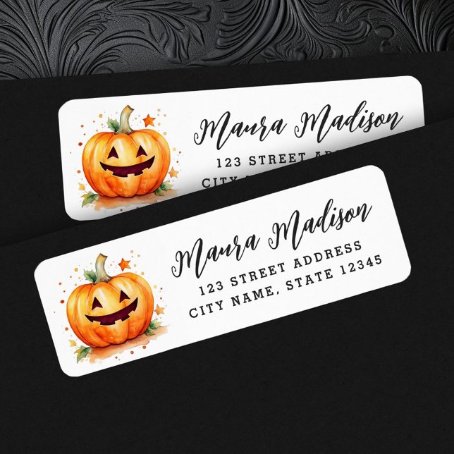 Cute Jack o lantern Halloween return address Label (Cute Jack o lantern Halloween return address Label)