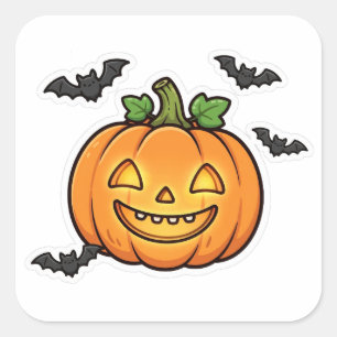 Cute Jack O Lantern Pumpkin Halloween Sticker