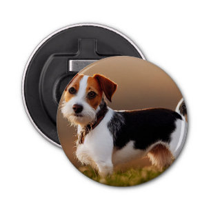 Cute Jack Russel Terrier Dog Photograph Bottle Opener