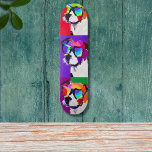 Cute Jack Russell portrait pop art style  Skateboard<br><div class="desc">Cute Jack Russell portrait pop art style Introducing the Cute Jack Russell Portrait Pop Art Style Skateboard! Are you a fan of Jack Russell terriers and skateboarding? Look no further! We present to you a unique and adorable design inspired by Andy Warhol's pop art. This eye-catching skateboard features a charming...</div>
