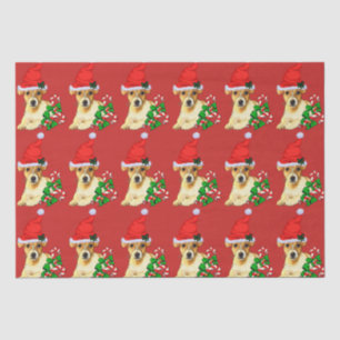 Cute Jack Russell Terrier Christmas Tissue Paper