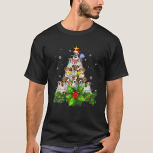 Cute Jack Russell Terrier Dog Christmas Tree Gift T-Shirt