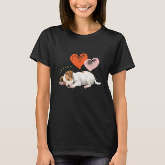 Cute Jack Russell Terrier Sleeping Puppy Girl's T- T-Shirt