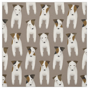 cute Jack Russell Terriers dog pattern Fabric