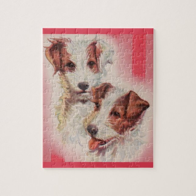 CUTE Jack Russell terriers illustration Jigsaw Puzzle (Vertical)