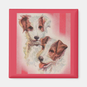 CUTE Jack Russell terriers illustration Magnet