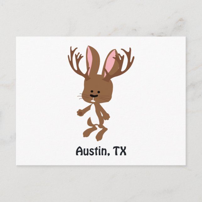 Cute Jackalope - Austin, Texas Postcard (Front)