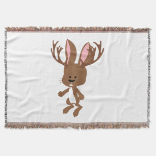 Cute Jackalope Throw Blanket