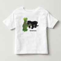 Cute jaguar black panther cat cartoon illustration