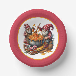 Cute Jam making party gnome Paper Plate