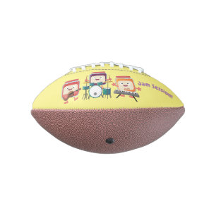 Cute jam session cartoon musician humour football