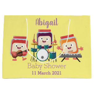 Cute jam session cartoon musician humour large gift bag