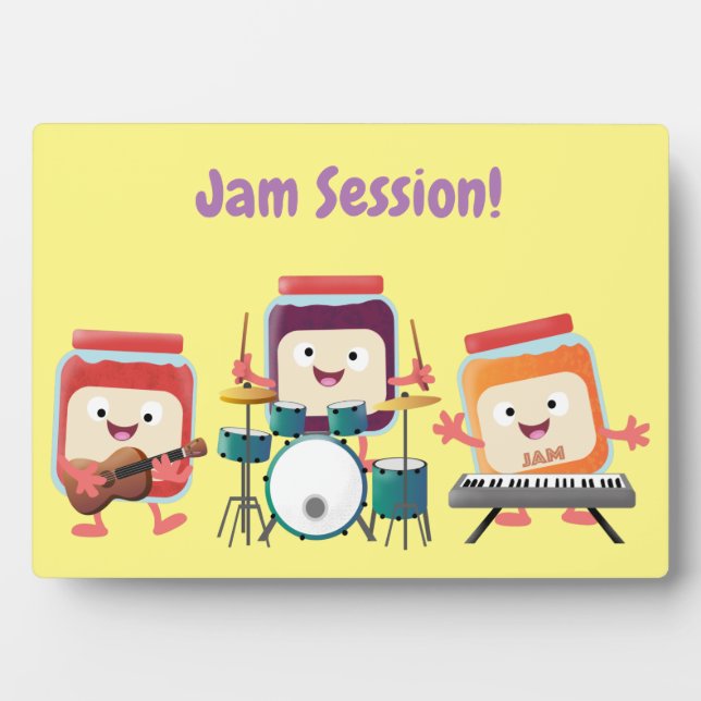 Cute jam session cartoon musician humour plaque (Front)