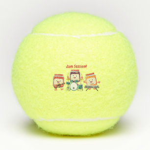 Cute jam session cartoon musician humour tennis balls