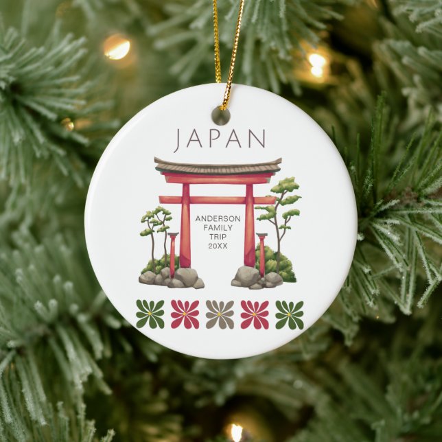 Cute Japan Archway Ceramic Ornament (Tree)