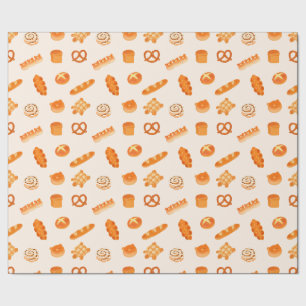 Cute Japanese Bakery Bread Kawaii Cute Wrapping Paper