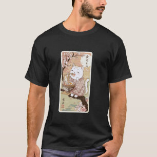 Cute Japanese Cat Ramen Cherry Blossom Aesthetic A T-Shirt