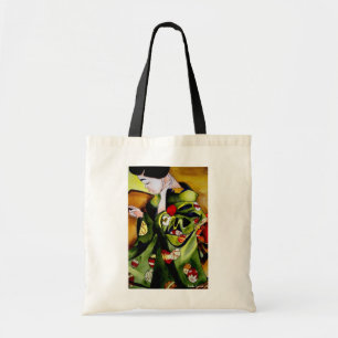 Cute Japanese Geisha original watercolor art Tote Bag