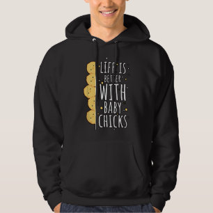 Cute Japanese Kawaii Chicken Lovers Farming Baby C Hoodie