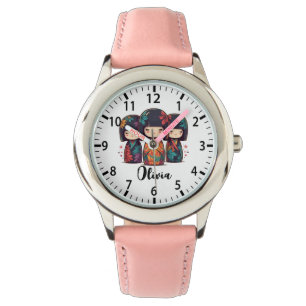 Cute Japanese Kokeshi Dolls Watch