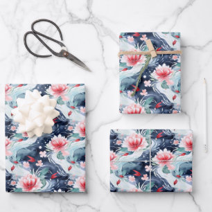 Cute Japanese pattern tiled party Wrapping Paper Sheet