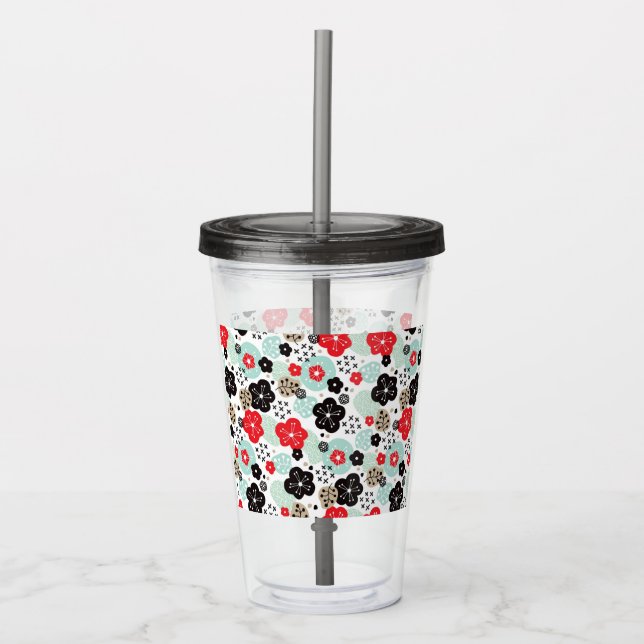 Cute Japanese patterns design Case-Mate iPhone Cas Acrylic Tumbler (Front)