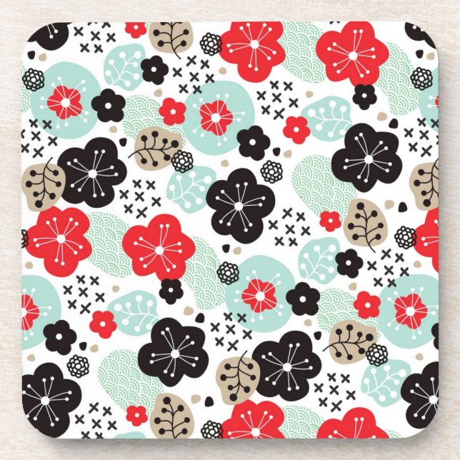 Cute Japanese patterns design Case-Mate iPhone Cas Coaster (Front)