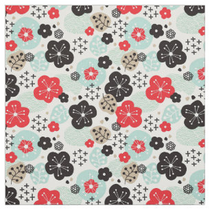 Cute Japanese patterns design Fabric