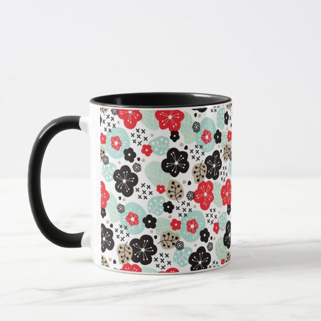Cute Japanese patterns design Mug (Left)