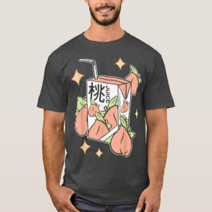 Cute Japanese Peach Juice Drink Kawaii Manga Anime T-Shirt