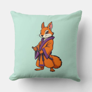 Cute Japanese Samurai Squirrel Cushion