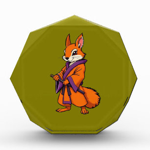 Cute Japanese Samurai Squirrel Photo Block