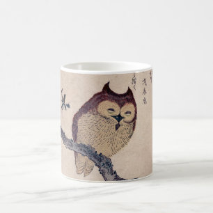 Cute Japanese Smiling Owl Coffee Mug
