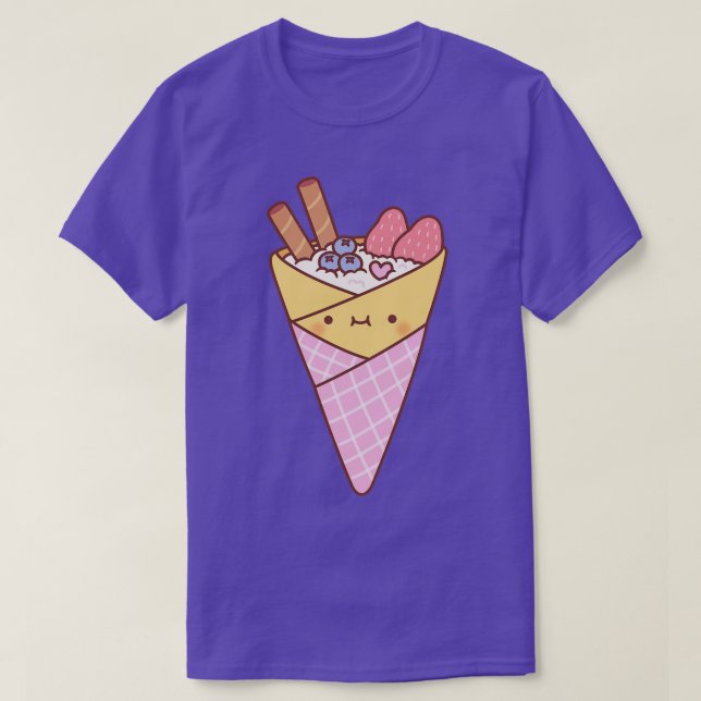 Cute Japanese Style Crepes Dessert T-Shirt (Design Front)