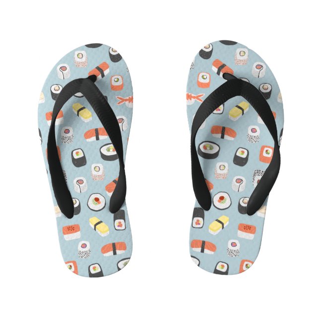 Cute Japanese Sushi Kid's Thongs (Footbed)