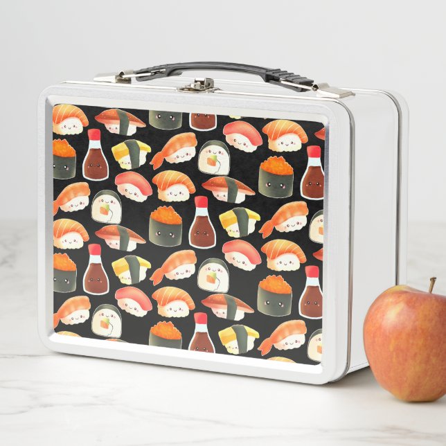 Cute Japanese Sushi Metal Lunch Box (In Situ)