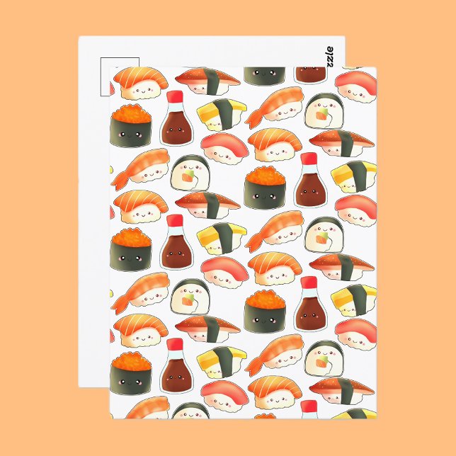 Cute Japanese Sushi Postcard (Creator Uploaded)