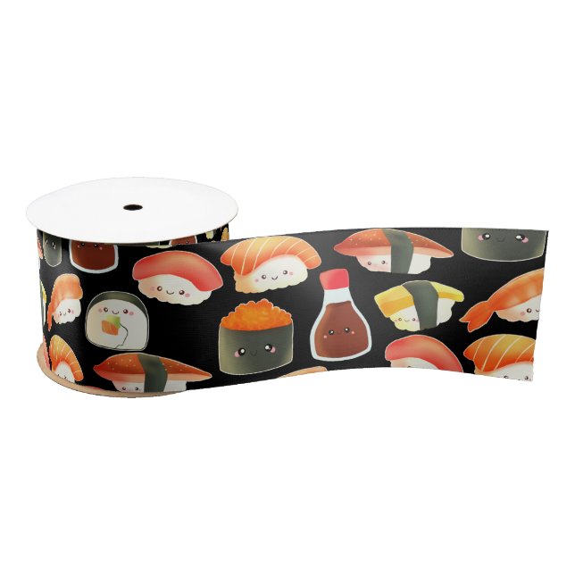 Cute Japanese Sushi Satin Ribbon (Spool)