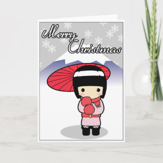 Cute Japanese themed Christmas card