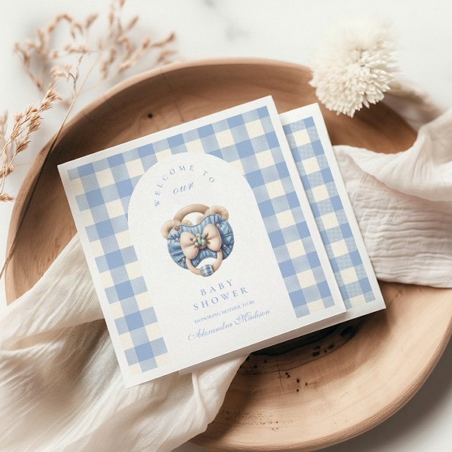 Cute Jean Baby Denim Baby Shower Napkin (Creator Uploaded)