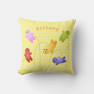 Cute jelly babies candy sweets cartoon cushion
