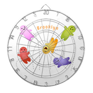 Cute jelly babies candy sweets cartoon dartboard