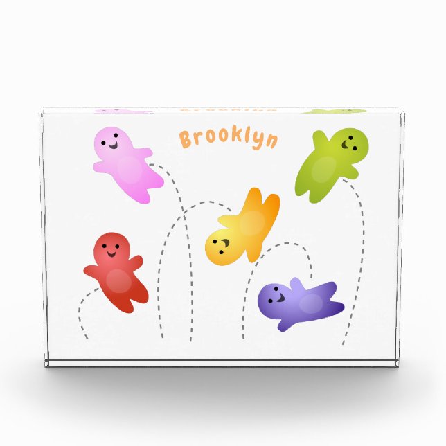 Cute jelly babies candy sweets cartoon photo block (Front)
